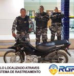 Moto roubada é rastreada e localizada pela PM em Capanema