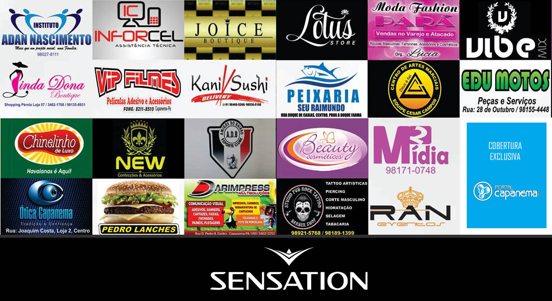 Empresas patrocinadoras confirmadá­ssimas na Sensation White 0.7 em Capanema