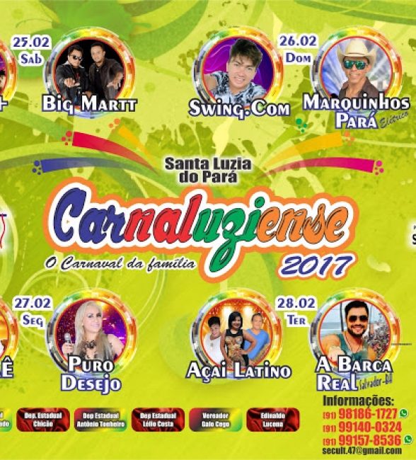 Prefeitura de Santa Luzia anuncia programação do Carnaval 2017