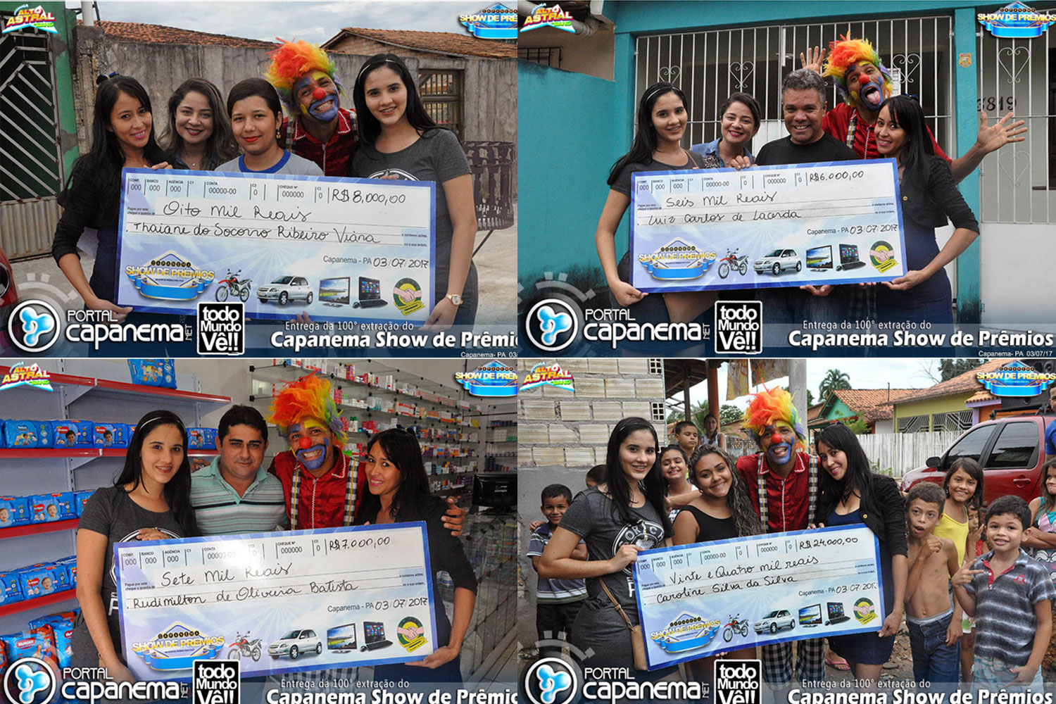 Entrega da 100Â° extração do Capanema Show de Prêmios