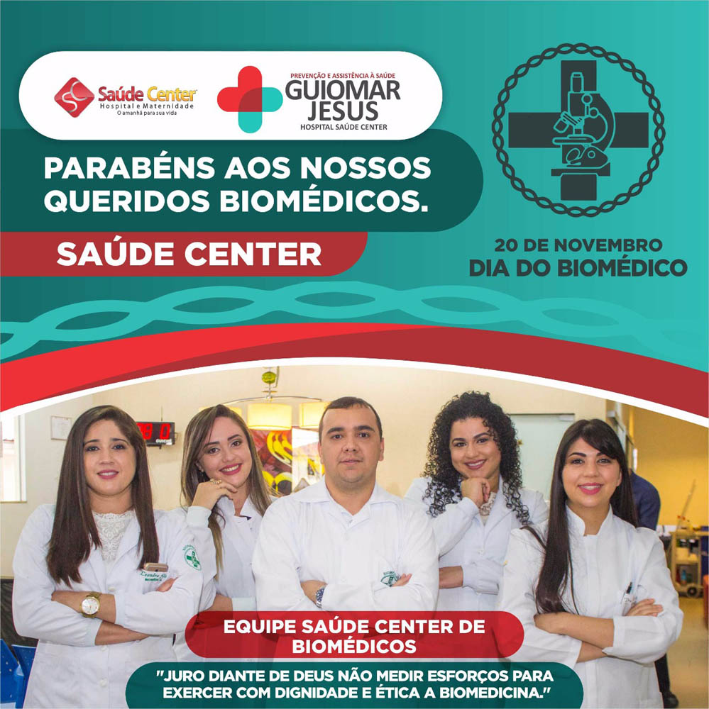 A Famá­lia Saúde Center Hospital e Maternidade parabeniza todos os profissionais Biomédicos!