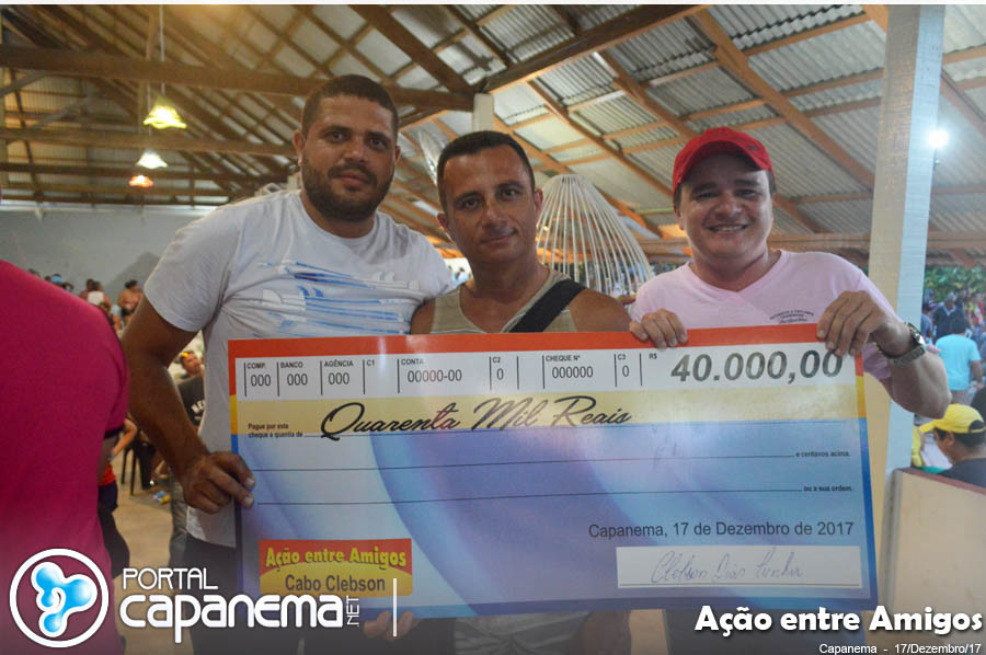 Ação entre Amigos em Capanema – premio de R$ 40mil