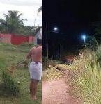 Cansados de esperar, moradores fazem mutirão de limpeza em Santarém Novo