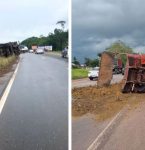 Mesmo trecho da BR-316 registra dois acidentes com caminhões