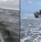 Moradores registram o ‘espetáculo das águas’ nas praias de Salinópolis