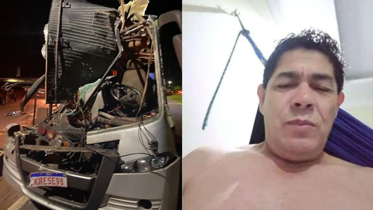 Motorista de micro-ônibus morre após bater em uma carreta