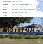 Eclipse solar anular poderá ser observado em Capanema e região