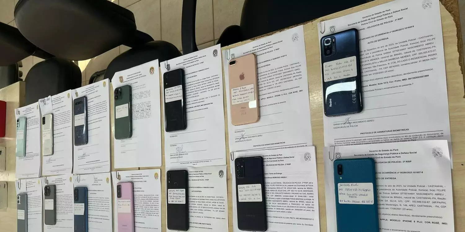 Em Castanhal, operação da PC recupera celulares furtados e roubados