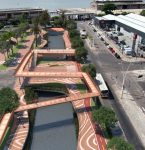 Veja os quiosques de alimentação no parque linear da Doca