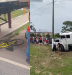 Mulher tem a cabeça esmagada por caminhão em acidente na BR-316, em Marituba