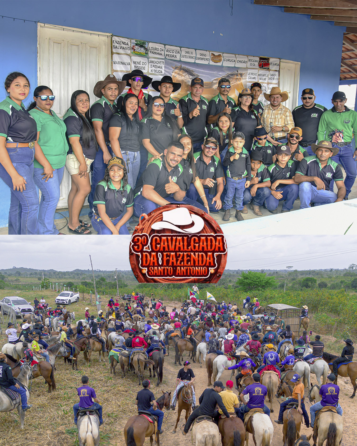 3ª Cavalgada da Fazenda Santo Antônio na Vila do Faveiro em Viseu foi um sucesso.