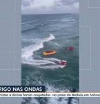 VÍDEO: Banhistas em banana boat são resgatados após ficarem à deriva em praia de Salinópolis, no Pará