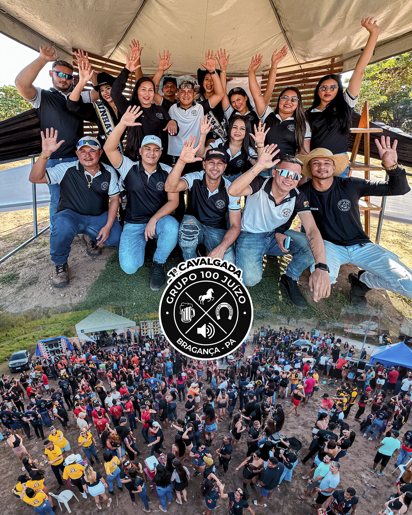 Grupo 100 Juízo chega com força e marca história na sua 1ª Cavalgada em Bragança