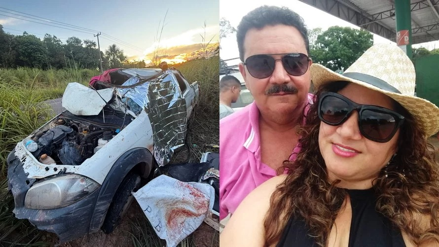 Casal morre após carro sair da pista e cair em barranco na PA-263, em Goianésia do Pará