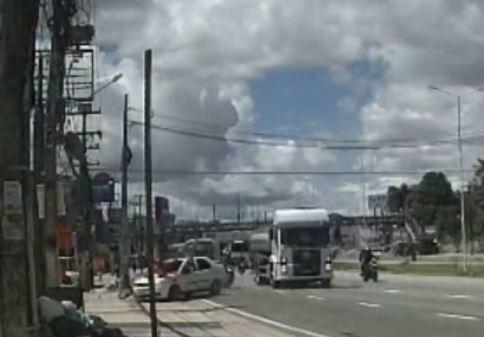 Veja o momento do acidente que causou a morte de motociclista na BR-316, em Ananindeua