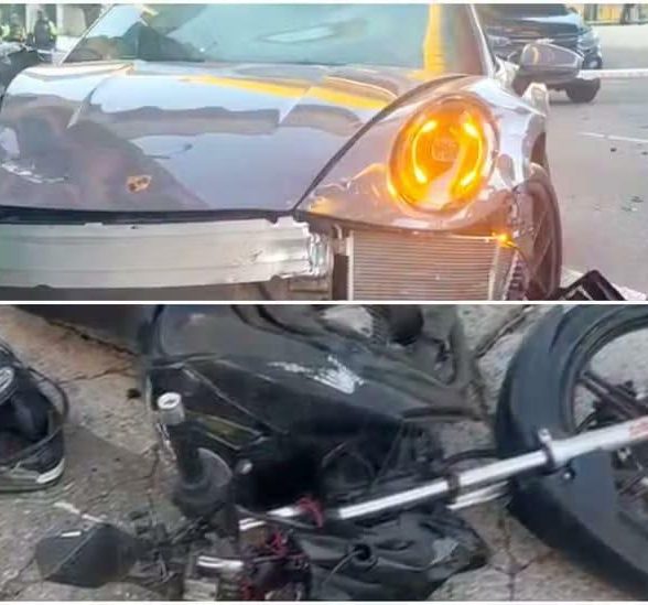 Acidente com Porsche de fisiculturista Fábio Giga é flagrado por câmeras de segurança em SP
