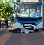 Acidente entre moto e ônibus em Santarém deixa um morto e outro ferido