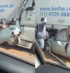 Acidente entre carretas e carro deixa dois mortos e interdita a PA-150, em Tailândia