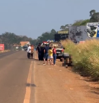 Acidente entre ônibus e moto deixa dois mortos na BR-010, em Dom Eliseu